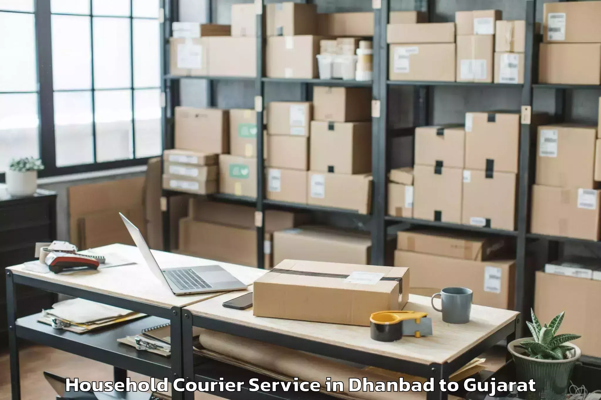 Easy Dhanbad to Dantiwada Household Courier Booking